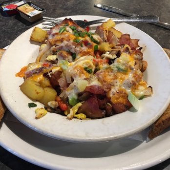 Loulou's Breakfast & Pizzeria - Bacon Skillet - Burgers Near Me - Jasper, Alberta Loulou's Breakfast & Pizzeria - Bacon Skillet - Burgers Near Me - Jasper, Alberta
