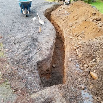 The Pipe Doctor - Excavating the damaged water line...they carefully didn't damage the fiber Internet line in the process!! - Plumbing Near Me - Seattle, Washington The Pipe Doctor - Excavating the damaged water line...they carefully didn't damage the fiber Internet line in the process!! - Plumbing Near Me - Seattle, Washington