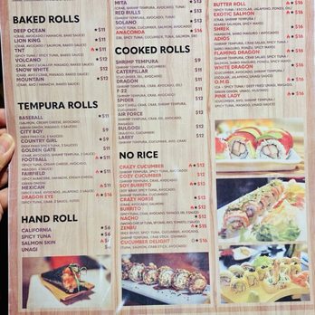 Sushi Tsunami - Menu side 2, as of 021826 - Sushi Bars Near Me - Fairfield, California
