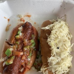 D & B's Hot Dogs and Ice Cream - Solway Brat and Sauerkraut Dog