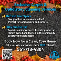 Exclusive Carpet & Tile Cleaning - Refresh your carpets and upholstery with our expert cleaning!