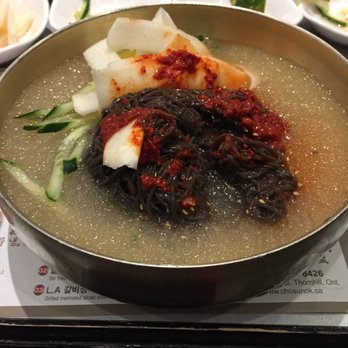 Cho Sun Ok - Item #15 – Cold Noodles/Naengmyun + Dumplings ($17.95) - Korean Near Me - Thornhill, Ontario Cho Sun Ok - Item #15 – Cold Noodles/Naengmyun + Dumplings ($17.95) - Korean Near Me - Thornhill, Ontario