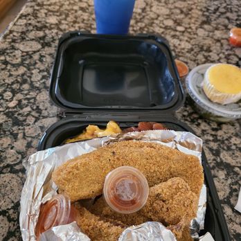 Randys Chicken and Waffles - Fosh,yams mac n cheese, greens and cornbread - Soul Food Near Me - Lancaster, California