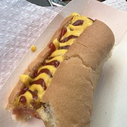 Jeanie’s Weenies - Hot dog with ketchup and mustard