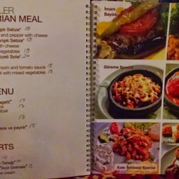 Vegetarian, Kids, Desserts menu (Thurs dinner 2015-05-21)