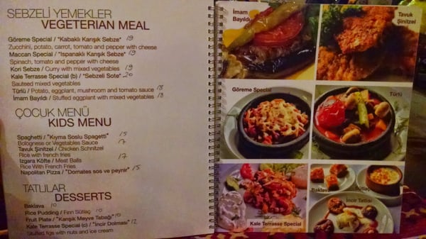 Menu photo 2 Kale Terrasse Restaurant Nevşehir, 50