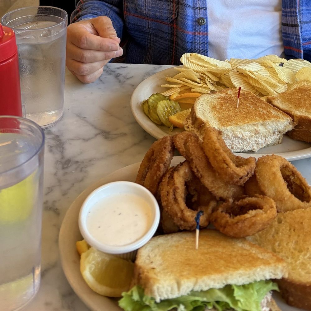 Fentons Creamery - TUNA MELT sandwich&chips across the table - Ice Cream & Frozen Yogurt Near Me - Oakland, California Fentons Creamery - TUNA MELT sandwich&chips across the table - Ice Cream & Frozen Yogurt Near Me - Oakland, California