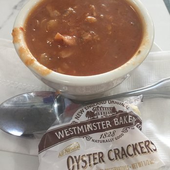 Catch Oyster Bar - delicious manhattan clam chowder :) - Seafood Near Me - Patchogue, New York