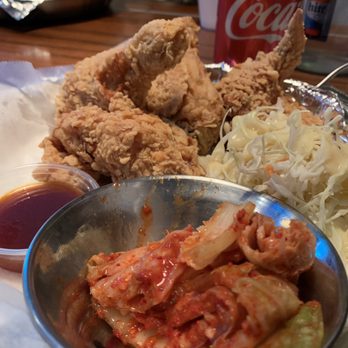 No.1 Plus Chicken - 4 piece fried chicken with kimchi - Korean Near Me - Dallas, Texas No.1 Plus Chicken - 4 piece fried chicken with kimchi - Korean Near Me - Dallas, Texas