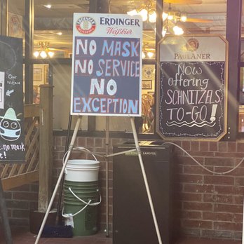 Bavarian Grill - They take their mask wearing and sanitation seriously! We are happy for this as it makes you feel a lot more comfortable while dining. - German Near Me - Plano, Texas