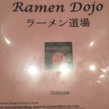 Ramen Dojo - Menu - Ramen Near Me - San Mateo, California Ramen Dojo - Menu - Ramen Near Me - San Mateo, California