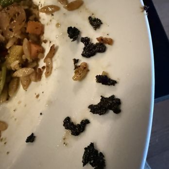 Ruby Tuesday - Carbonized food bits in the honey chicken bowl. Assuming from a filthy flat top or pan - American Near Me - Hopewell, Virginia Ruby Tuesday - Carbonized food bits in the honey chicken bowl. Assuming from a filthy flat top or pan - American Near Me - Hopewell, Virginia