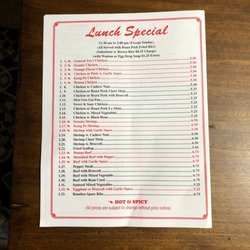 King Wok - Menu