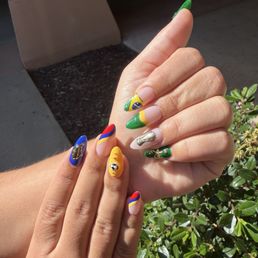 World Cup Nails Brazil&Colombia