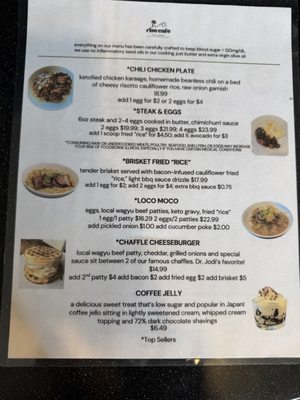Menu photo 2 Rise Cafe Honolulu, HI Menu photo 2 Rise Cafe Honolulu, HI