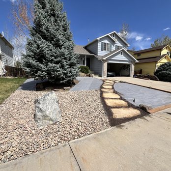 Mauricio Services Landscaping - Complete demo and install of Arizona buff flagstone pathway, boulders, river rock, and breeze - Landscaping Near Me Mauricio Services Landscaping - Complete demo and install of Arizona buff flagstone pathway, boulders, river rock, and breeze - Landscaping Near Me