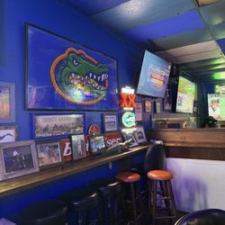 Inside next to that bar.