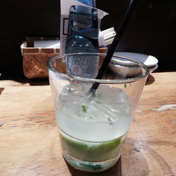 Guu with Garlic - Yuzu Mojito - Before the Ramune is added - Japanese Near Me - Vancouver, British Columbia