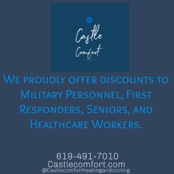 Castle Comfort - Call today to schedule a free estimate.
We offer competitive pricing. - Heating & Air Conditioning/HVAC Near Me - San Diego, California Castle Comfort - Call today to schedule a free estimate.
We offer competitive pricing. - Heating & Air Conditioning/HVAC Near Me - San Diego, California