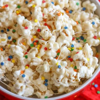 Uncle Renz's Popcorn - a bowl of white chocolate popcorn with sprinkles - Popcorn Shops Near Me - Stone Mountain, Georgia Uncle Renz's Popcorn - a bowl of white chocolate popcorn with sprinkles - Popcorn Shops Near Me - Stone Mountain, Georgia