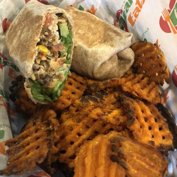Clean Eatz - Black bean burger wrap - Cafes Near Me - Nashville, Tennessee Clean Eatz - Black bean burger wrap - Cafes Near Me - Nashville, Tennessee