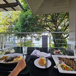 Fire Lake Grill - Table view with Steaks