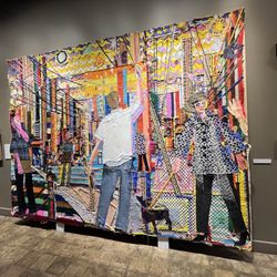 Circle Cinema - Collage artwork in the circle cinema lobby