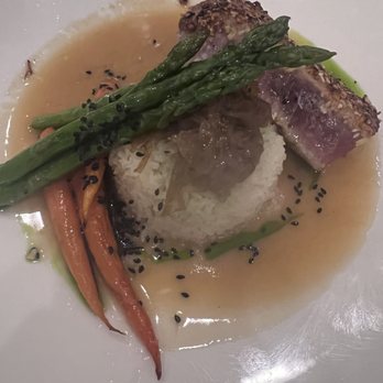 Lahaina Grill - Maui Onion And Sesame Seed Crusted Seared Ahi - Seafood Near Me - Lahaina, Hawaii