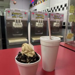 Milkshake, cup or cone of yogurt or ice cream!