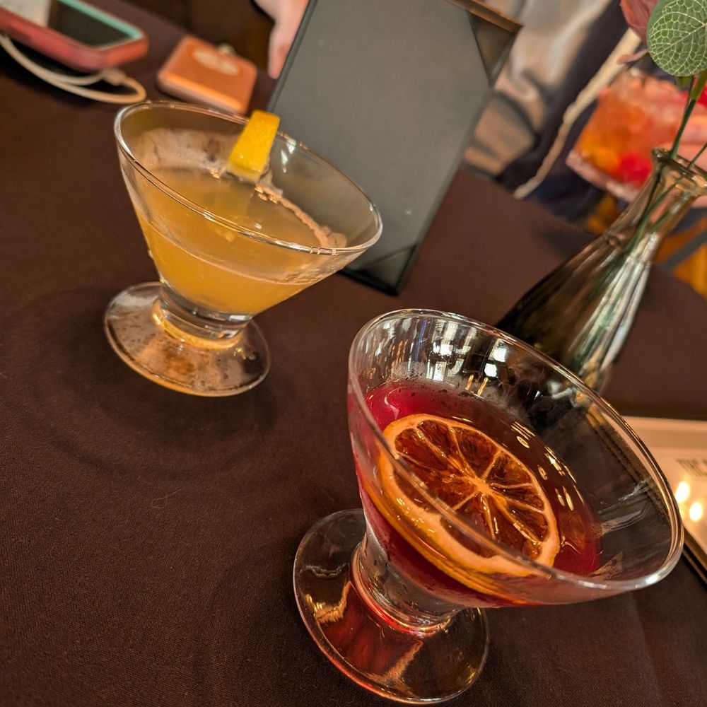 Saloon Royale - Rhubarb & Honey cocktail and a Cherry Martini. - Bars Near Me - West Bend, Wisconsin Saloon Royale - Rhubarb & Honey cocktail and a Cherry Martini. - Bars Near Me - West Bend, Wisconsin