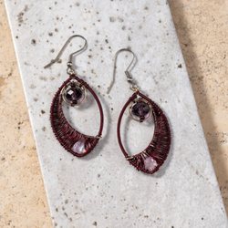 The Purple Ostrich - Ojo Purple Wrapped Earrings
