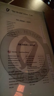 Menu photo 2 The Harp Irish Pub Istanbul, 34 Menu photo 2 The Harp Irish Pub Istanbul, 34