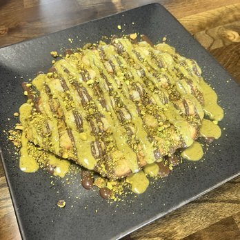Habibi Cafe & Sweets - Pistachio Waffle - Desserts Near Me - Dublin, Ohio Habibi Cafe & Sweets - Pistachio Waffle - Desserts Near Me - Dublin, Ohio