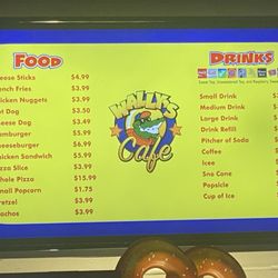 Skate Station Funworks-Gainesville - Cafe menu