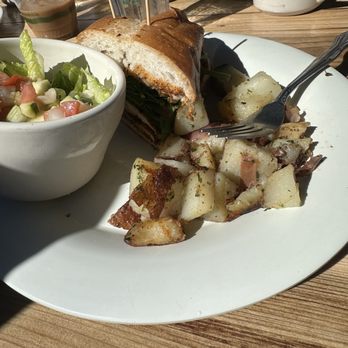 First Awakenings - Mediterranean chicken sandwich order split in half - Breakfast & Brunch Near Me - Monterey, California