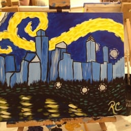 This was supposed to be Starry Night Philly. My painting skills may not be great, but I still had a blast doing it! This was supposed to be Starry Night Philly. My painting skills may not be great, but I still had a blast doing it!