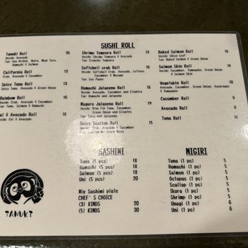 Tanuki - Menu 2/2025 - Sushi Bars Near Me - San Diego, California Tanuki - Menu 2/2025 - Sushi Bars Near Me - San Diego, California