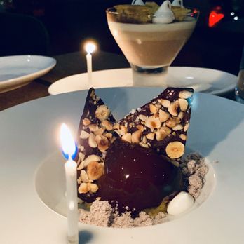 Allora - Chocolate & Hazelnut Dessert (Front) / Panna Cotta (Back) - Wine Bars Near Me - Sacramento, California Allora - Chocolate & Hazelnut Dessert (Front) / Panna Cotta (Back) - Wine Bars Near Me - Sacramento, California