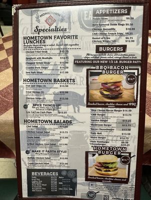 Menu photo 7 Hometown Cafe Reno, NV