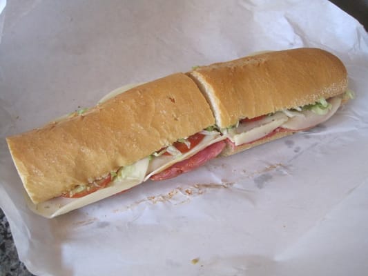 Photo of Bari Subs and Italian Foods - Chicago, IL, US. Italian Sub with Hot Giardiniera