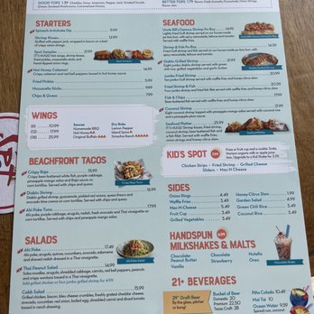 The Spot - Menu - Burgers Near Me - Galveston, Texas