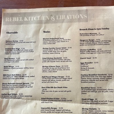 Menu photo 4 Rebel Kitchen And Libations Livermore, CA