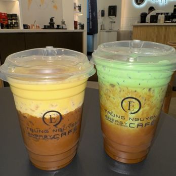 Trung Nguyen E Coffee - Egg Cream Phin Coffee, Pandan Cream Phin Coffee - Coffee & Tea Near Me - Park Row, Texas