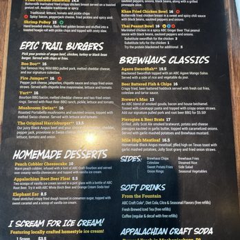 Appalachian Brewing Company - New menu - Breweries Near Me - Gettysburg, Pennsylvania
