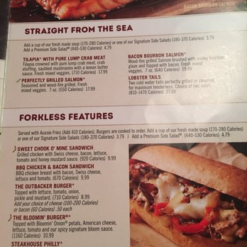 Outback Steakhouse - Menu - Steakhouses Near Me - Modesto, California Outback Steakhouse - Menu - Steakhouses Near Me - Modesto, California