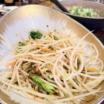 Siam Station - Papaya salad with crispy pork... very good! - Thai Near Me - Cupertino, California