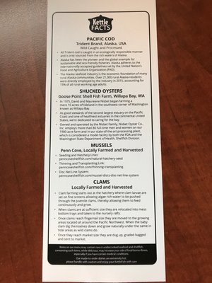 Menu photo 8 Kettlefish Silverdale, WA