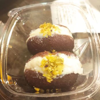 Turmeric Hut - Indian Restaurant - Gulab jamun (w/ filling) very dry and cold from sitting in fridge, would not recommend. Should be soft and moist. - Indian Near Me - Oceanside, California