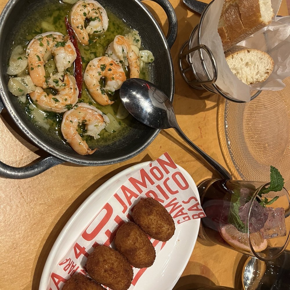 Jaleo - Croquetas de Pollo and gambas al ajillo - Spanish Near Me - Washington, DC, District of Columbia Jaleo - Croquetas de Pollo and gambas al ajillo - Spanish Near Me - Washington, DC, District of Columbia