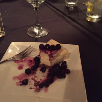 Bistro 71 - Cheese cake with blue berry sauce - French Near Me - Chambersburg, Pennsylvania